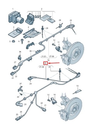 AUDI A3 SPORTBACK 8V FRONT RIGHT ABS SPEED SENSEUR 8V0927903E ORIGINAL - milautoparts-fr.ukrlive.com