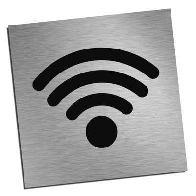 Tabliczka Wi-Fi sieć piktogram znaczek 10x10cm