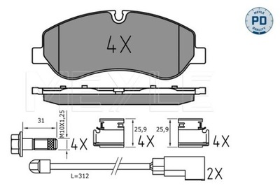 ZAPATAS DE FRENADO FORD P. TRANSIT 12-  