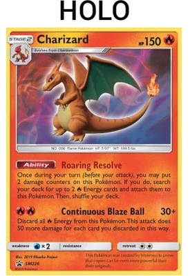 Karta Pokemon Charizard (SM 226) Holo