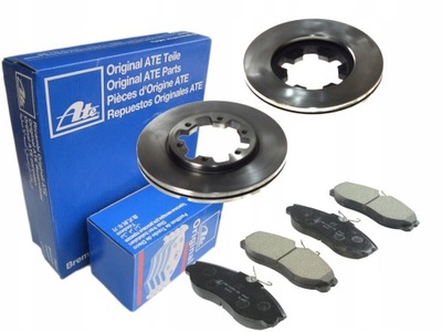 Тормозные диски + тормозные колодки ate перед nissan terrano ii фото №1