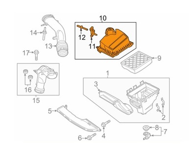 CUERPO DE FILTRO AIRE FORD FUSION 13- DS7Z9661H  