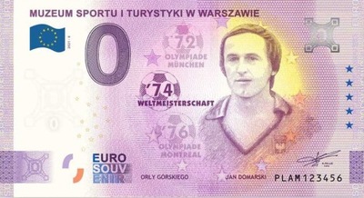 0 Euro, Jan Domarski, Banknot pamiątkowy, 2021