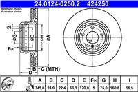 ATE DISCO DE FRENADO PARTE TRASERA 345X24 V 2-CZESCI BMW 1 F20 11-/BMW 3  