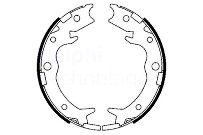 DELPHI ZAPATAS DE TAMBOR DE FRENADO JUEGO PARTE TRASERA ACURA RL TL HONDA ACCORD VII  