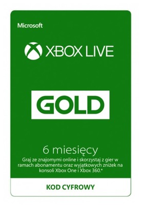 XBOX Live GOLD na 6 miesięcy