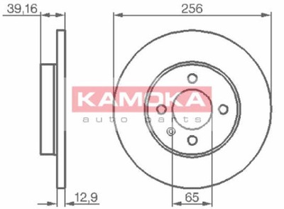 ГАЛЬМІВНІ ДИСКИ ГАЛЬМІВНІ ПЕРЕД KAMOKA 103410