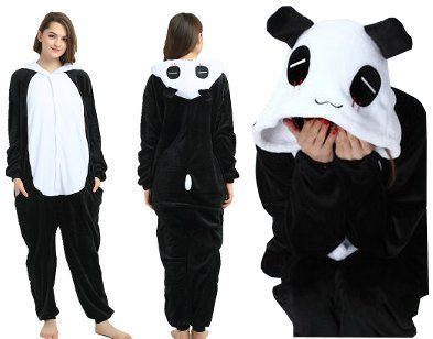 PANDA KOMBINEZON PIŻAMA KIGU ONESIE 140