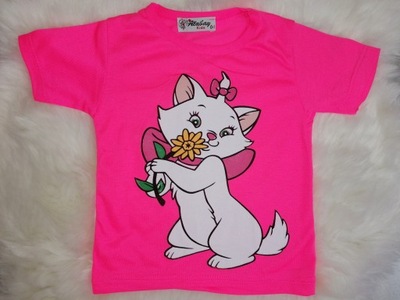 Koszulka krótki rękaw T-shirt 80 różowa