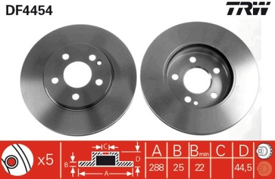 DISCO DE FRENADO TRW DF4454  