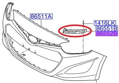 LAIKIKLIS BUFERIO PRIEK. PR HYUNDAI I20 (2012-14) 