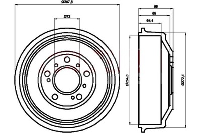 KAMOKA BEBNY BRAKE 2SZT. CITROEN JUMPER94'-06 FIAT DUCATO 94'-06'  