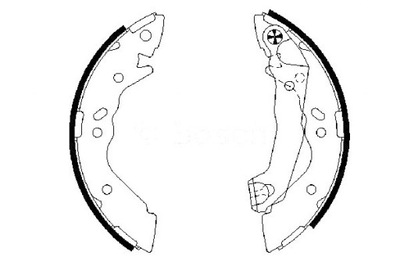 Bosch тормозные колодки тормозные hyundai atos 1.0/1.1 02.98 фото №1