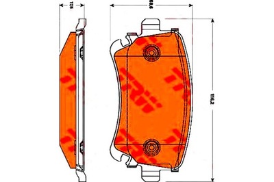 TRW КОЛОДКИ ГАЛЬМІВНІ AUDI ЗАД A4 4,2 RS4 QUATTRO 0