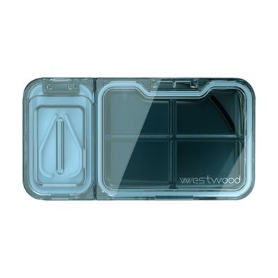 Przenośny organizer na pigułki, wodoodporny pojemnik na małe pudełko, wycięte pudełko na pigułki w kolorze niebieskim