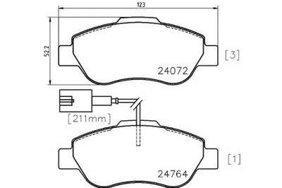 TEXTAR PADS BRAKE FIAT FRONT 500 07- 1,3D/KA 09- - milautoparts-fr.ukrlive.com