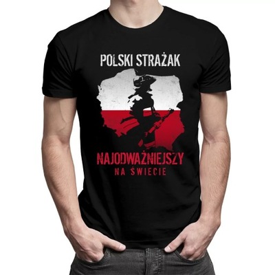 Strażak Koszulka Prezent Polski strażak