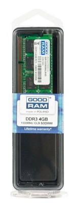 Pamięć Sodimm DDR3 Goodram 4GB/1333MHz PC3-10600