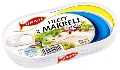 Filety z makreli w oleju 170g Graal