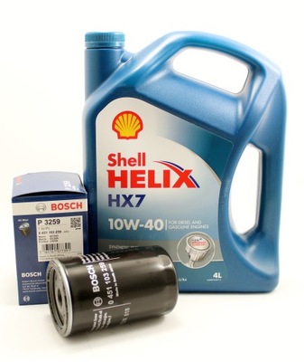 FILTR+OLEJ SHELL 10W40 4L FORD FIESTA V KA 1.3 