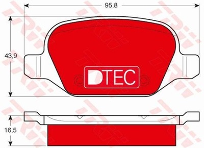 КОЛОДКИ HAM. ALFA T. 147- 156- GT 01- 10 DTEC COTEC фото