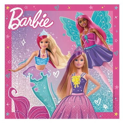 Serwetki urodzinowe Barbie - 33 cm - 20 szt