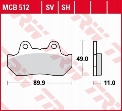 КОЛОДКИ ГАЛЬМІВНІ TRW MCB512