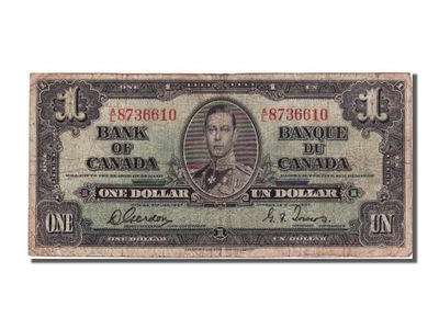 Banknot, Canada, 1 Dollar, 1937, 1937-01-02, VF(30