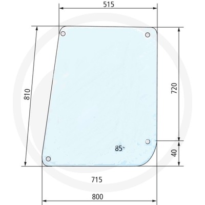 VENTANAS DE PUERTA SUPERIOR ZAOKRAGLONA CASE 520735  