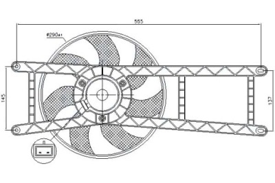 Nissens вентилятор радиатора fiat panda 1.2 169 фото №1