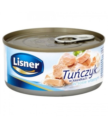 Tuńczyk LISNER w Sosie Własnym Kawałki 170 g