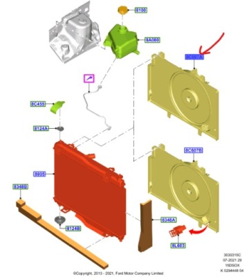 Вентилятор радиатора ford transit tourneo courier фото №1