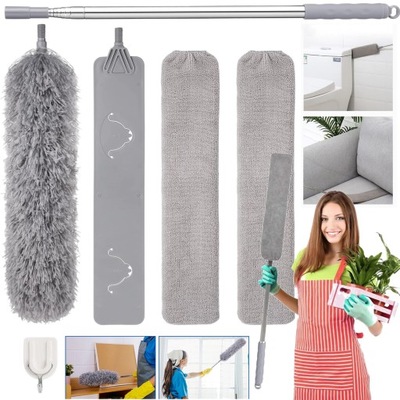 SZCZOTKA DO KURZU PAJĘCZYN ZMIOTKA TELESKOPOWA MIOTEŁKA WSZECHSTRONNA SZARA