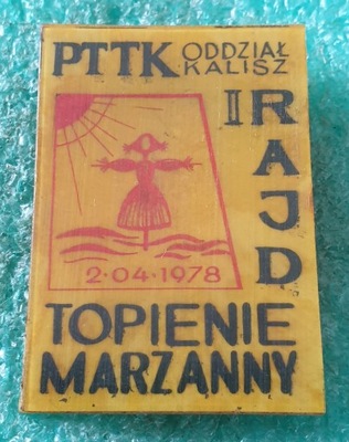 ODZNAKA RAJD TOPIENIE MARZANNY KALISZ 1978