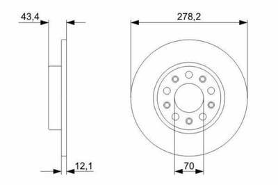 DISCO HAMULC. ALFA ROMEO 159 05- PARTE TRASERA  