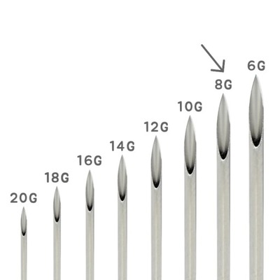 JAŁOWY KOLCZYK IGŁA 8G