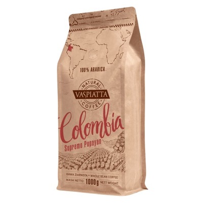 Kawa Ziarnista Vaspiatta Natural Colombia 1000g