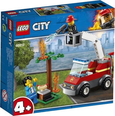 LEGO CITY 60212 Wóz Strażacki Strażak Płonący Grill