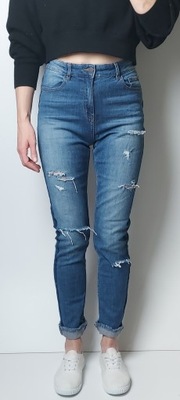 Lindex_dziewczęce jeansy z wysokim stanem Slim_14lat+ 170cm