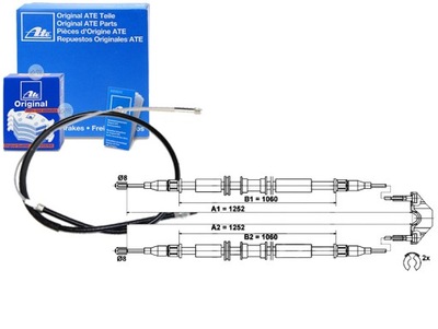 ATE CABLE FRENOS DE MANO OPEL ASTRA G DELVAN 1.6  