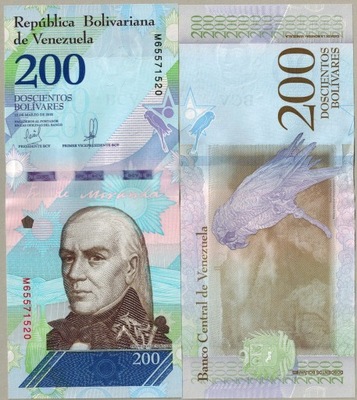 Wenezuela 200 Bolivares 2018 P-107b UNC