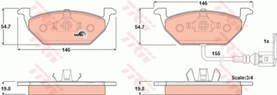 KLOCKI PRZÓD VW GOLF 4 5 IV V POLO 9N BORA TRW