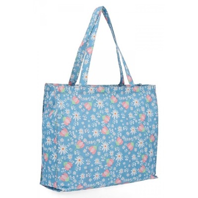 Shopper Bag Torba Na Zakupy Torebka Damska Duża Niebieska Hernan HB1372-L