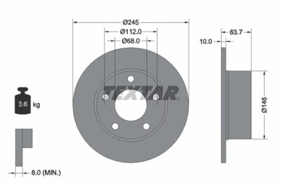 92057503. ДИСК HAM. AUDI 100/A6/ VW PASSAT