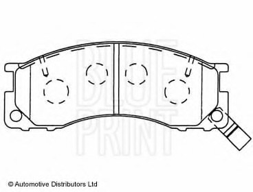 КОЛОДКИ ТОРМОЗНЫЕ ПЕРЕД TOYOTA PREVIA 2.4L 1990-