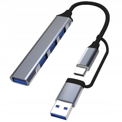 OUTLET Hub USB Electronica4u Adapter Hub USB C do USB 3.0 4w1 HY048