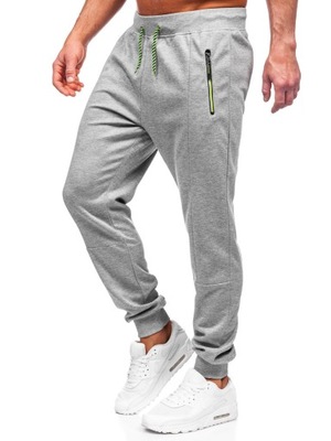 SPODNIE DRESOWE JOGGERY SZARE 8K220 DENLEY_2XL