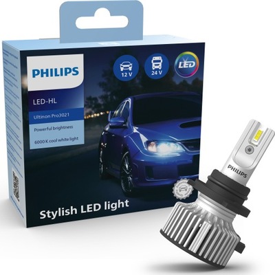 PHILIPS LEMPUTĖS LED HB3/BH4 ULTINON PRO3021 6000K 