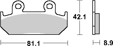 SBS ZAPATAS DE FRENADO KH121 RACING CARBÓN 119  