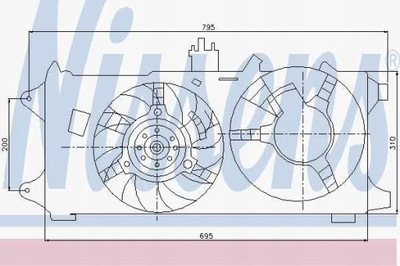 ВЕНТИЛЯТОР РАДИАТОРА FIAT DOBLO (01-) 1.9 JTD DOBL